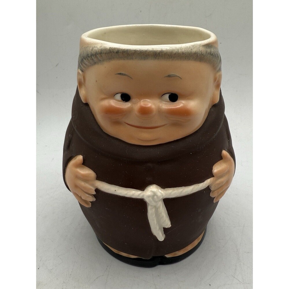 Vintage Goebel Frair Tuck Monk Full Bee Mug w/ Toes Showing 5”